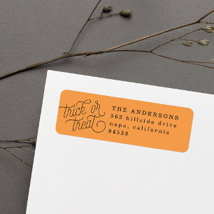 Étiquette Tracer ou traiter l'adresse de retour Halloween