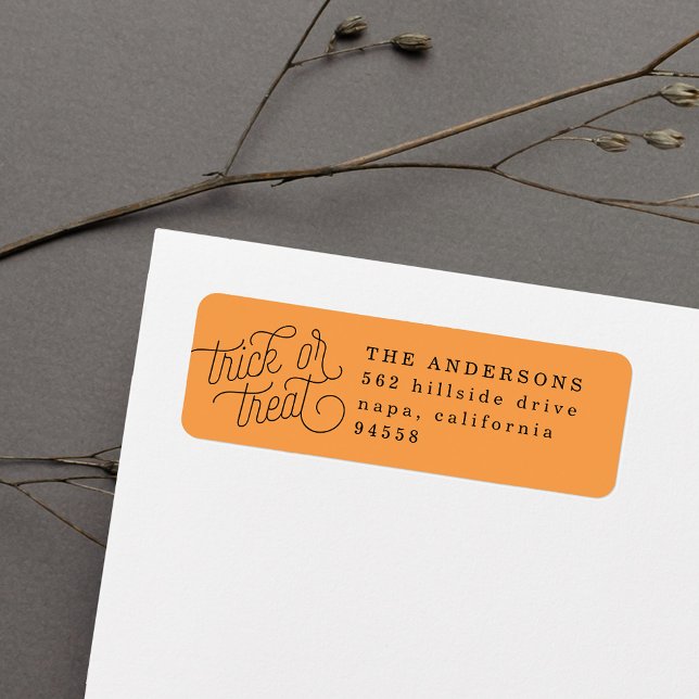 Étiquette Tracer ou traiter l'adresse de retour Halloween (Créateur téléchargé)