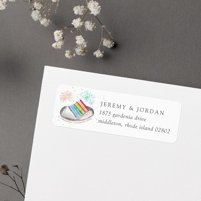 Étiquette Tranche d'amour Adresse de retour personnalisée po (Créateur téléchargé)