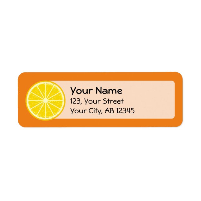 Étiquette tranche orange (Devant)