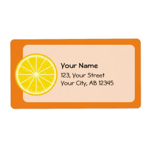 Étiquette tranche orange