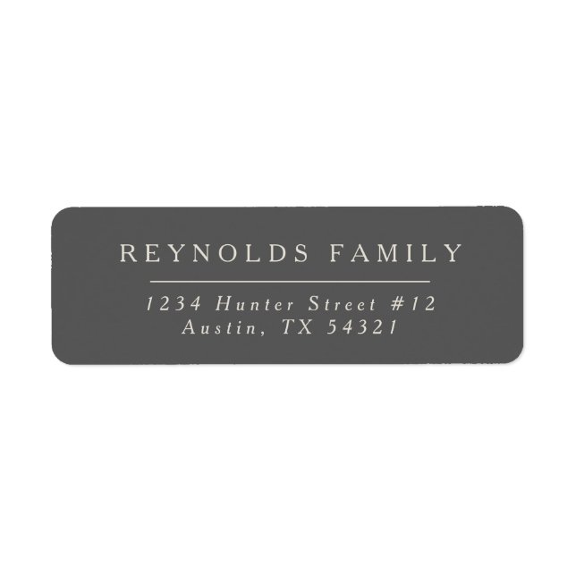 Étiquette Tranquillité (Devant)