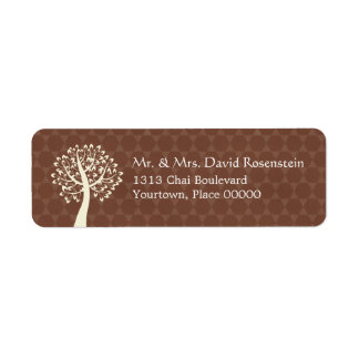 Étiquette Tree of Life Star de David Motif Bar-Bat mitzvah