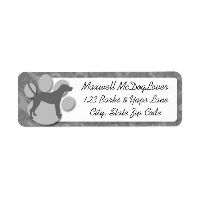 Étiquette Trek Walker Coonhound Silhouette (Devant)