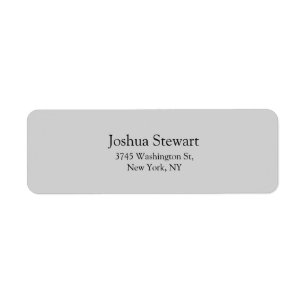 Étiquette Trendy Grey clair Plain élégant lisible