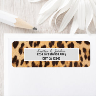 Étiquette trendy stylislisi wild safari leopard print