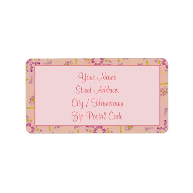 Étiquette Très beau rose (Devant)