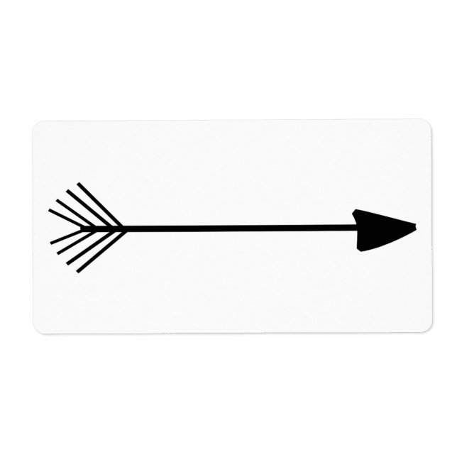 Étiquette Tribal Art Single Black Arrow Design tendance (Devant)