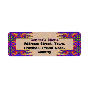 Étiquette Tribal Return Address Label