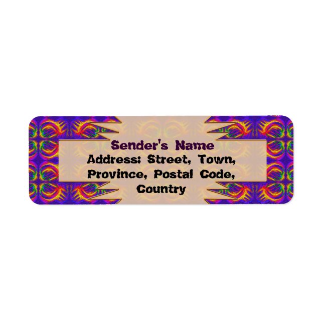 Étiquette Tribal Return Address Label (Devant)