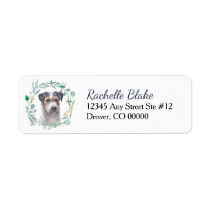 Étiquette Tricolore Jack Russell Terrier Wreath