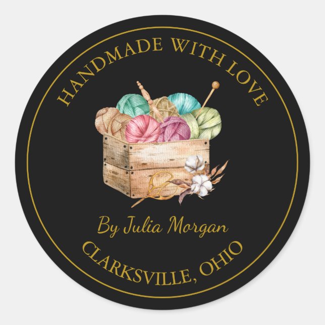 Étiquette tricot artisanal (Devant)