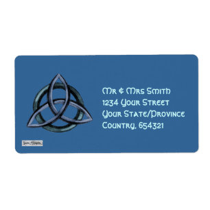 Étiquette Triquetra (bleu)