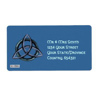 Étiquette Triquetra (bleu)