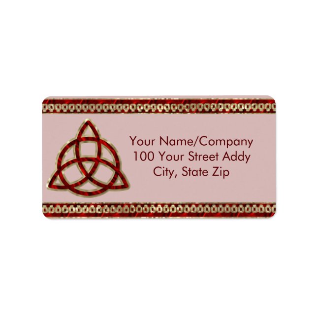 Étiquette Triquetra Red Silk (Devant)