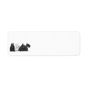 Étiquette Trois Scotties et un Westie