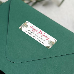 Étiquette Tropical Floral Modern Summer Adresse de retour