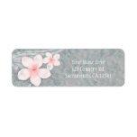 Étiquette Tropical Plumeria Fleur Grey Rose Summer Party<br><div class="desc">Étiquette de la fête d'été Tropical Plumeria Gris Gris Rose. Customisez avec tout texte. Éléments correspondants disponibles.</div>