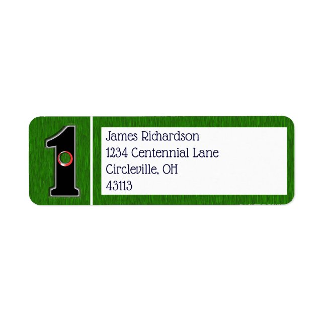 Étiquette Trou en un Golf Charmant (Devant)