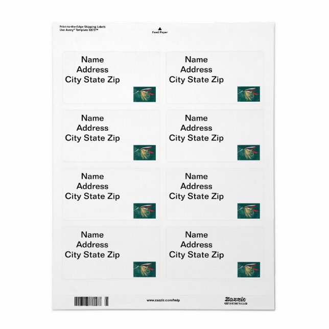 Étiquette Truite "Fin" Mouche mouillée mouillée mouillée à m (Feuille entière)