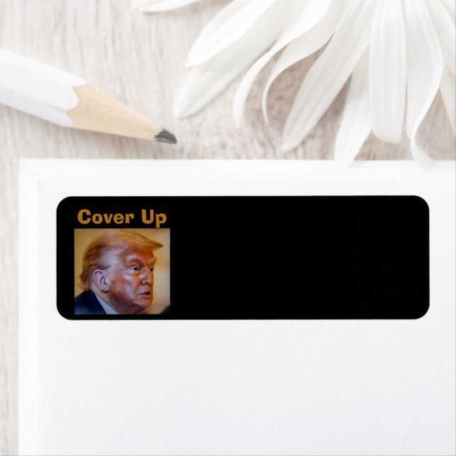 Étiquette Trump/Cover Up Return Address Label (En situation)