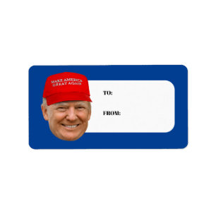 Étiquette TRUMP MAGA Noël