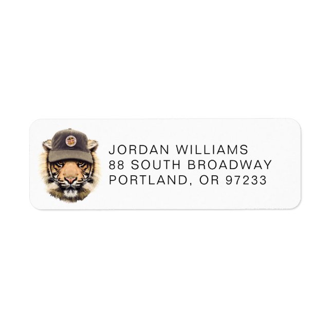 Étiquette Tuger de surf | Ajouter Votre Nom (Devant)