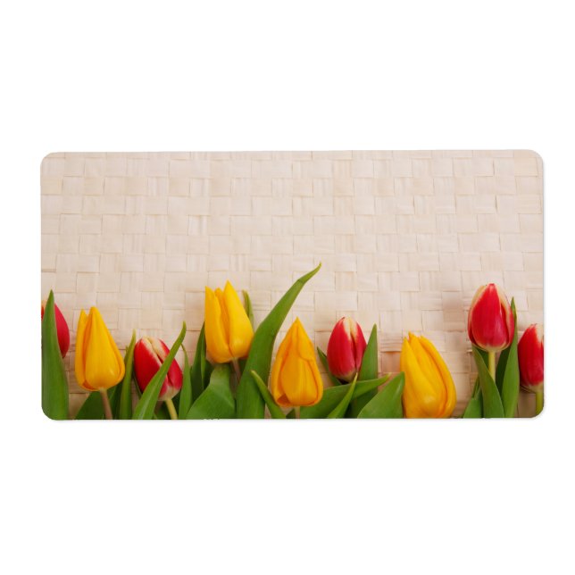 Étiquette Tulipes de printemps (Devant)