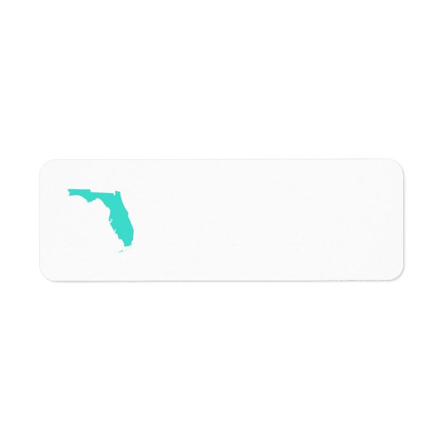 Étiquette Turquoise Floride (Devant)