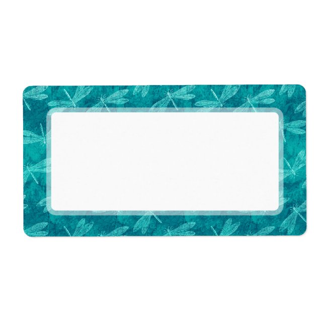 Étiquette Turquoise Green Dragonfly Dance Nature Lover (Devant)