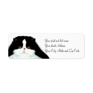 Étiquette Tuxedo face de chat perse