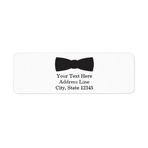 Étiquette Tuxedo noeud papillon noir et blanc pour garçons