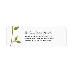 Étiquette Twig et feuille