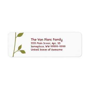 Étiquette Twig et feuille