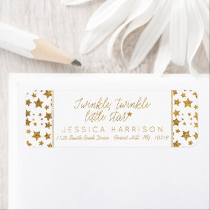 Étiquette Twink, Twinkle Little Star Baby shower