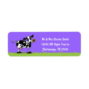Étiquette Type ensoleillé de blanc de vache