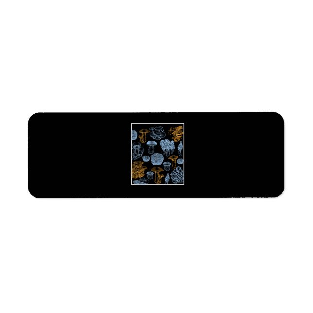 Étiquette Types De Champignons Champignons Recueillant Les C (Devant)