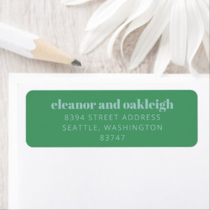 Étiquette Typographie audacieuse Bright Vert Bleu moderne Ad