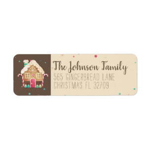 Étiquette Typographie de l'aquarelle festive + Maison en pai
