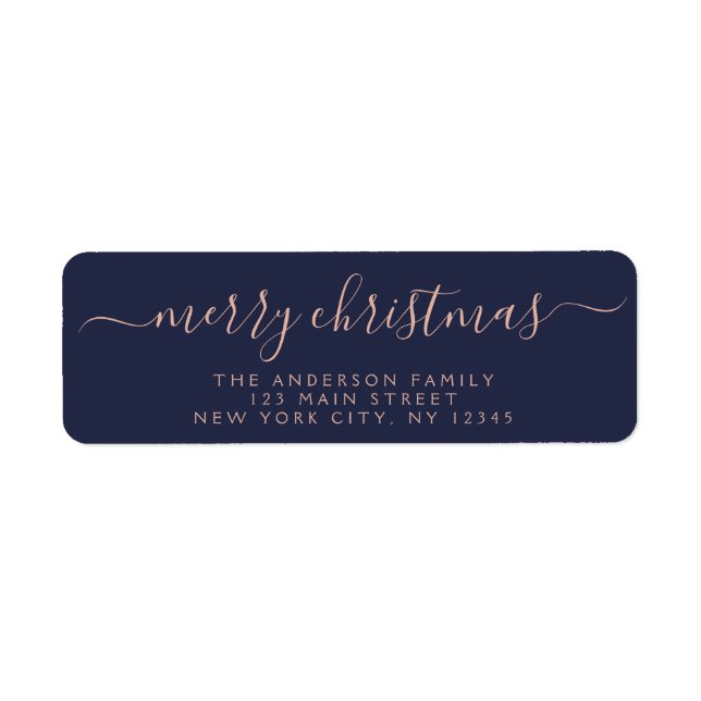 Étiquette Typographie de script moderne élégante Joyeux Noël (Devant)