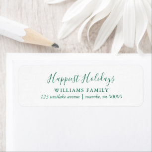 Étiquette Typographie de script vert Noël