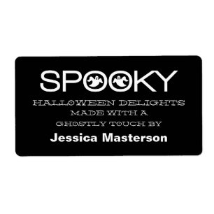 Étiquette Typographie éffrayante Halloween Cuisinier Étiquet