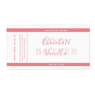 Étiquette Typographie minimaliste envelopper le produit blan
