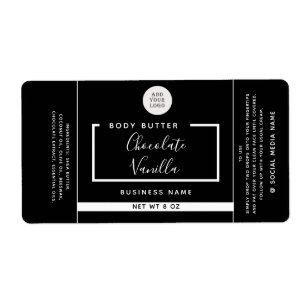 Étiquette Typographie moderne minimaliste noir logo produit