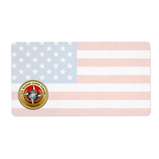 Étiquette U.S. La Marine Corps force la commande (MARFORCOM) (Devant)