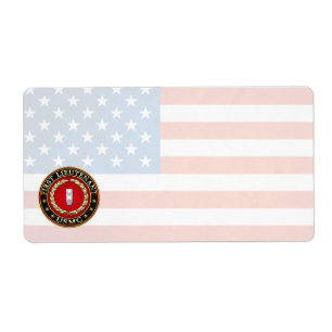 Étiquette U.S. Marines: First Lieutenant (USMC 1stLt) [3D]