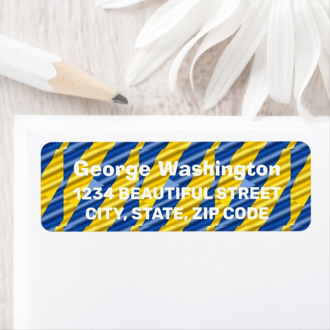 Étiquette Ukraine bleue et jaune Inspiration de la paix anti (En situation)