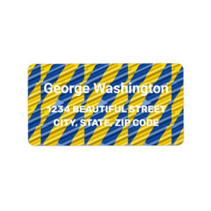 Étiquette Ukraine bleue et jaune Inspiration de la paix anti
