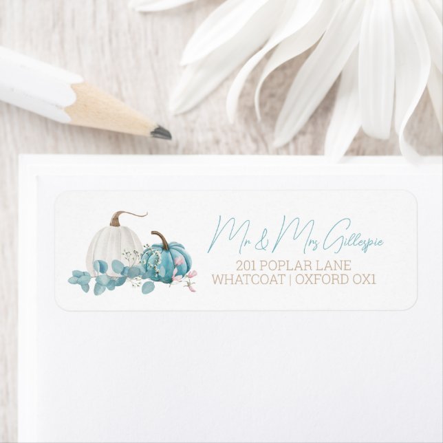 Étiquette Un Baby shower Automne Un Peu Citrouille (En situation)