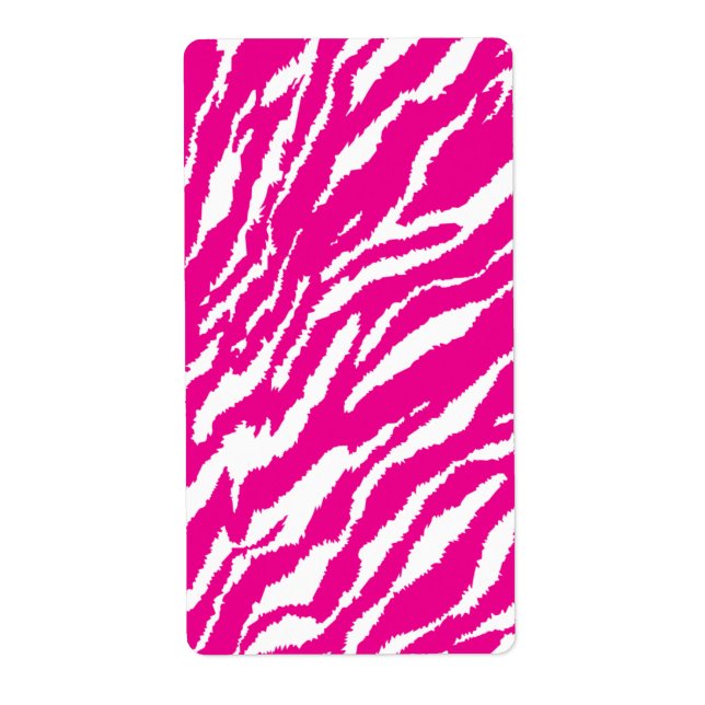 Étiquette Un motif floral complexe en rose et blanc, art (Devant)